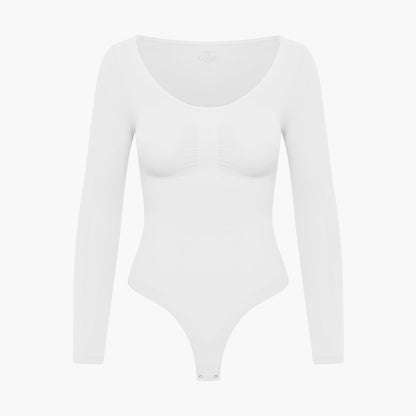 Bodysuit Sculpting Shapewear Longsleeve mit String - Secret Sales