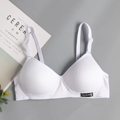 Cotton Underwear Women AB Cup Bra Wireless Gathered Comfort V Brassiere Push up Lingerie Bralette for Women Seamleass Bras