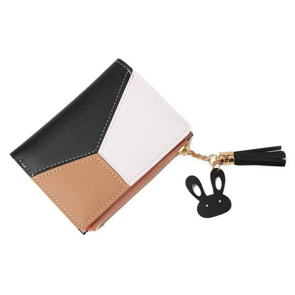 Women'S Wallet PU Leather Women'S Wallet Made of Leather Women Purses Card Holder Foldable Portable Lady Coin Purses