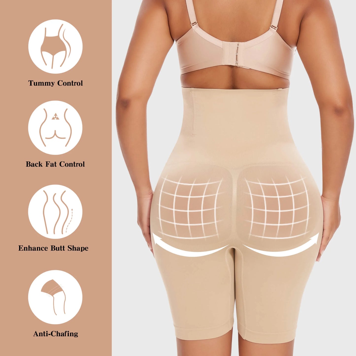 Shapewear Tummy Control Underwear Body Shaper for Women High-Waisted Thigh Slimming Butt Lifting Panties